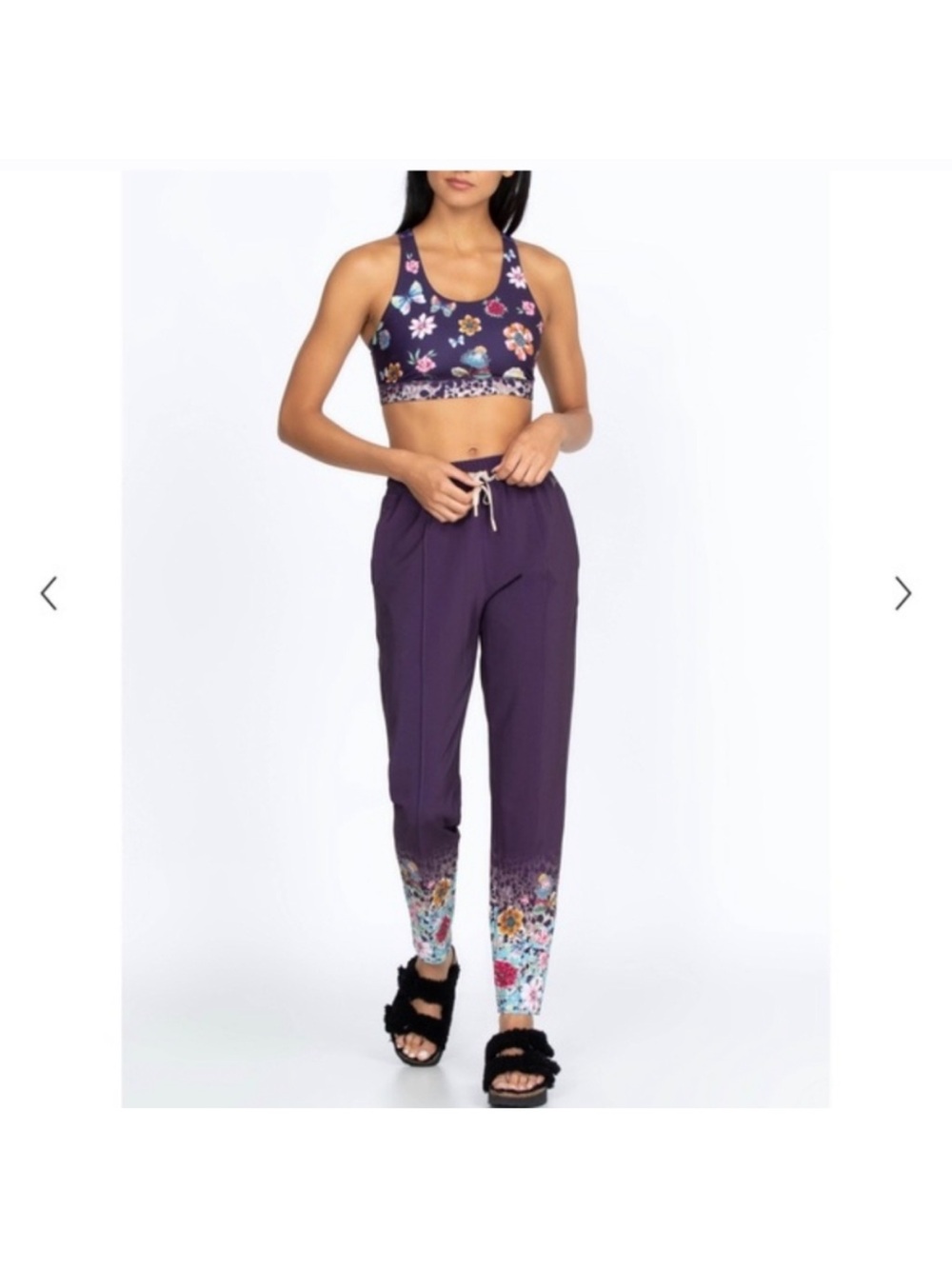 JOHNNY WAS JW Active Joy Vanda Track Pants in Deep Purple